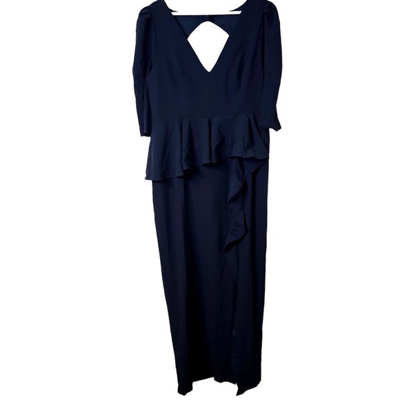 Women's Size 16 Aidan Mattox Gown With Peplum NWT - Picture 1 of 11